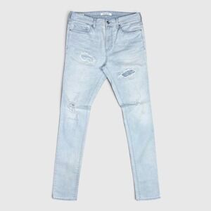 PacSun Stacked Skinny Light Wash Distressed Jeans - Men's - 32x34 - Blue